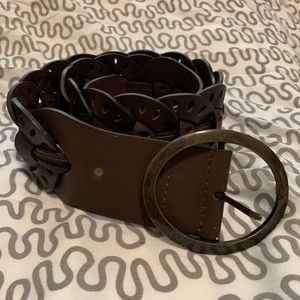 Genuine leather brown belt M